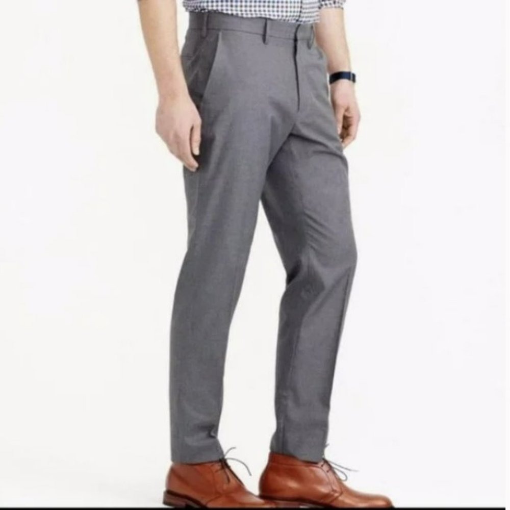 NWT J. Crew Ludlow Bowery Classic-Fit Pants in Heather Cotton Twill Size 32 x 30